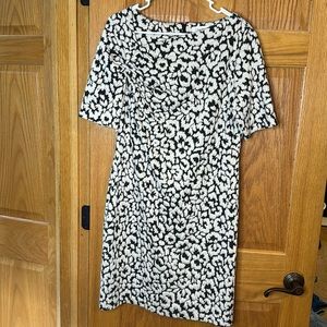 Calvin Klein day dress asymmetrical neckline, Size 14